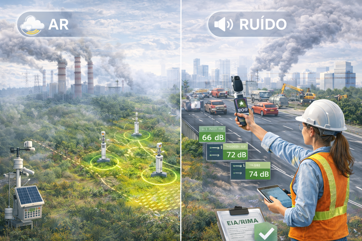Diagnóstico da qualidade do ar e ruído ambiental